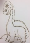 Трафарет "Динозаврик", размер А4
