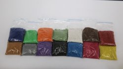 Цветной песок в наборе, 14 цветов по 80гр.