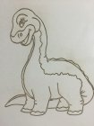 Трафарет "Динозавр", размер A5