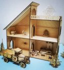 Кукольный домик миниатюрный для пупсов и зверюшек