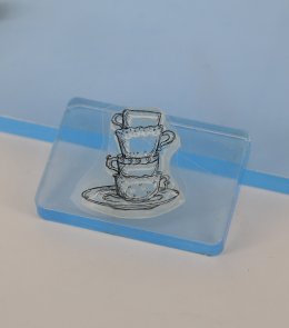 Штамп для скрапбукинга: Чайные чашечки 